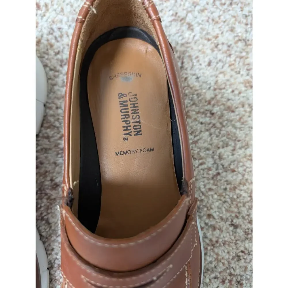 JOHNSON & MURPHY  Men's Casual Dress Shoes/Loafers size 8; Leather, Damage